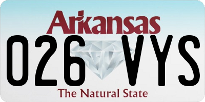 AR license plate 026VYS