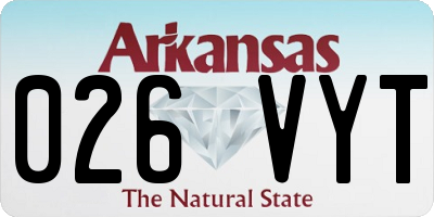 AR license plate 026VYT