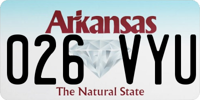 AR license plate 026VYU