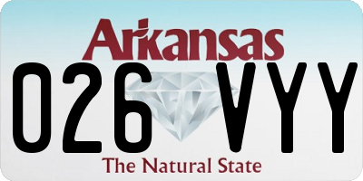 AR license plate 026VYY
