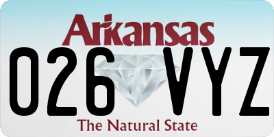 AR license plate 026VYZ