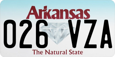 AR license plate 026VZA