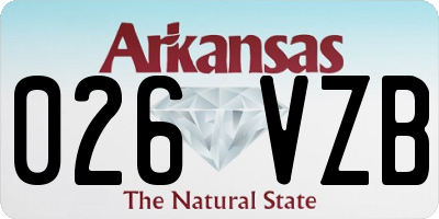 AR license plate 026VZB