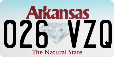 AR license plate 026VZQ