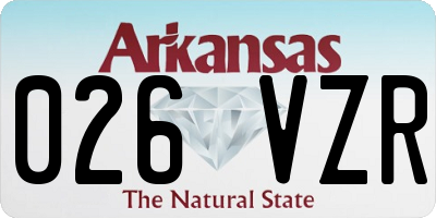 AR license plate 026VZR