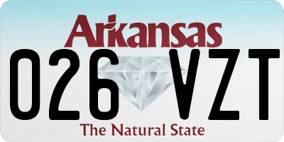 AR license plate 026VZT