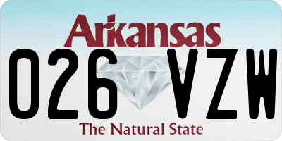AR license plate 026VZW