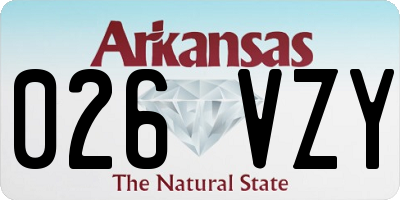 AR license plate 026VZY