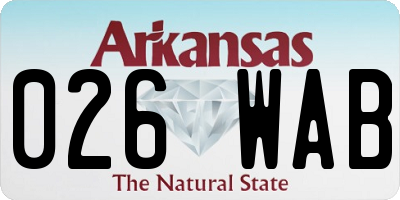 AR license plate 026WAB
