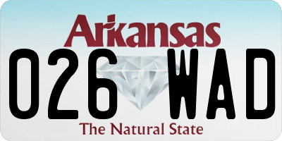 AR license plate 026WAD