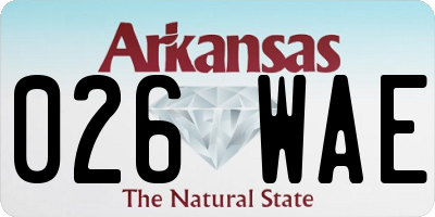 AR license plate 026WAE
