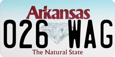 AR license plate 026WAG