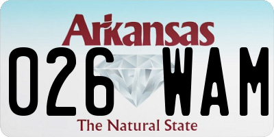 AR license plate 026WAM