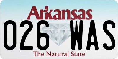 AR license plate 026WAS