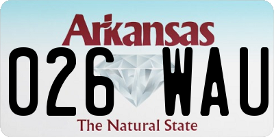 AR license plate 026WAU