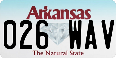 AR license plate 026WAV