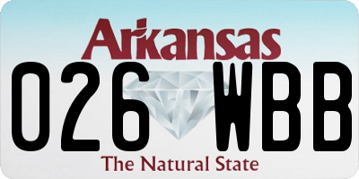 AR license plate 026WBB