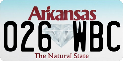 AR license plate 026WBC