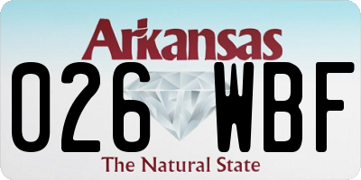 AR license plate 026WBF