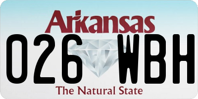 AR license plate 026WBH