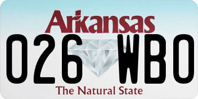 AR license plate 026WBO