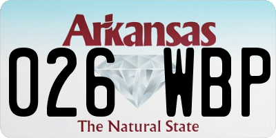 AR license plate 026WBP