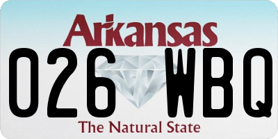 AR license plate 026WBQ