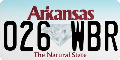 AR license plate 026WBR