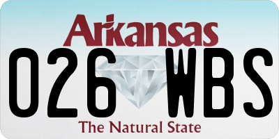 AR license plate 026WBS