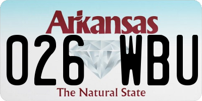 AR license plate 026WBU