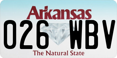 AR license plate 026WBV
