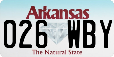 AR license plate 026WBY