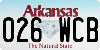 AR license plate 026WCB
