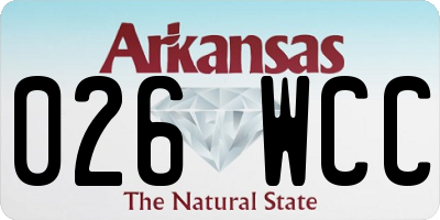 AR license plate 026WCC
