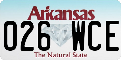 AR license plate 026WCE