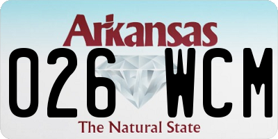 AR license plate 026WCM