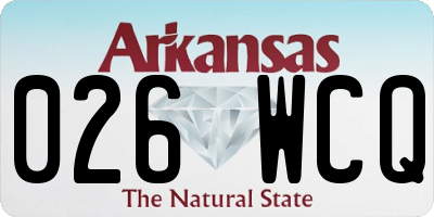 AR license plate 026WCQ