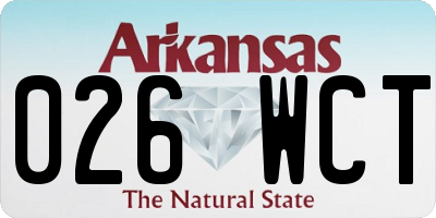 AR license plate 026WCT