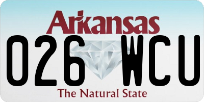 AR license plate 026WCU