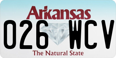 AR license plate 026WCV