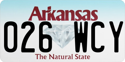 AR license plate 026WCY