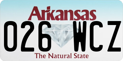 AR license plate 026WCZ