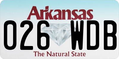 AR license plate 026WDB