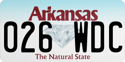 AR license plate 026WDC