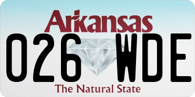 AR license plate 026WDE