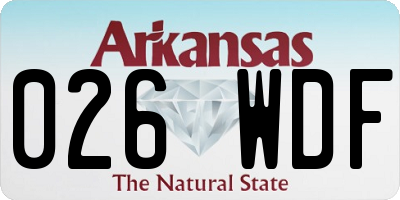 AR license plate 026WDF