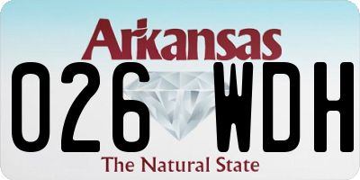 AR license plate 026WDH