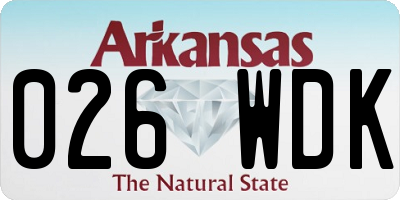AR license plate 026WDK