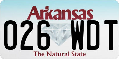 AR license plate 026WDT