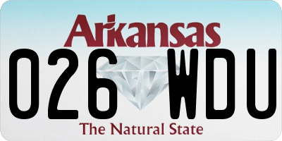 AR license plate 026WDU
